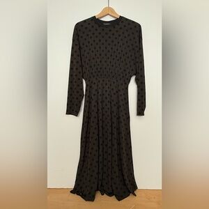 Zara Forest Green Polka Dot Dress